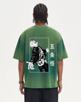 Grungy Gojo Laughing Oversized T Shirt