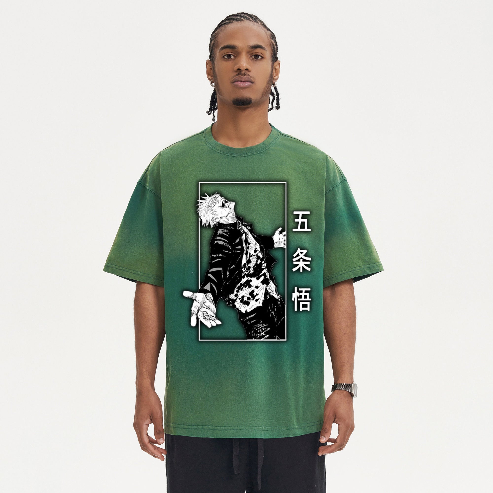 Grungy Gojo Laughing Oversized T Shirt