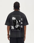 Grungy Gojo Laughing Oversized T Shirt