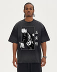 Grungy Gojo Laughing Oversized T Shirt