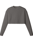 260GSM Women's Raw Hem Long Sleeve Crop Top