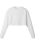 260GSM Women's Raw Hem Long Sleeve Crop Top